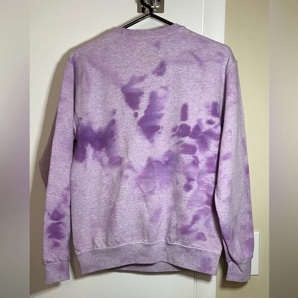 NWT Jimi Hendrix Tie Dye Purple Graphic Crewneck Sweatshirt Size Small - Picture 2 of 4
